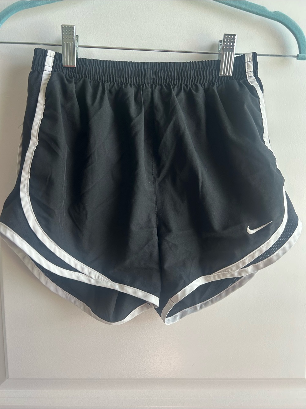 Nike Women’s Black Athletic Shorts with White Trim